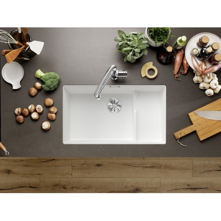 Kuchyňský dřez Blanco Subline 700-U Level Tartufo, s košíkem