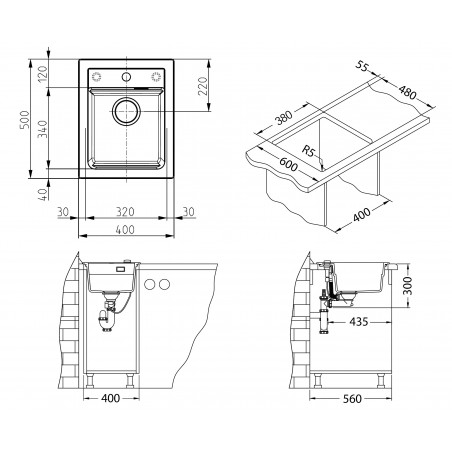 Kuchyňský dřez Alveus Atrox 10 Terra 22