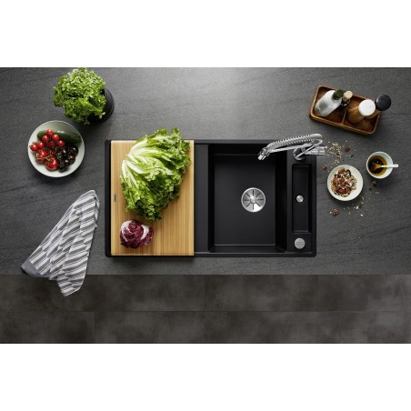 Kuchyňský dřez Blanco Axia III 5 S Bílá soft, s dřevěnou krájecí deskou
