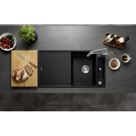 Kuchyňský dřez Blanco Axia III 5 S Bílá soft, s dřevěnou krájecí deskou