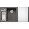 Kuchyňský dřez Blanco Axia III 6 S Šedá vulkán, levý, se skleněnou krájecí deskou a miskou
