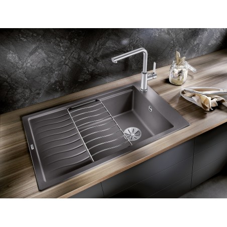 Kuchyňský dřez Blanco Elon XL 6 S Bílá soft, s odkapávací mřížkou, bez excentru