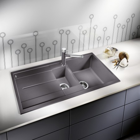 Kuchyňský dřez Blanco Metra 6 S Šedá vulkán, s excentrem a miskou