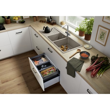 Kuchyňský dřez Blanco Naya 8 S Šedá vulkán, pravý