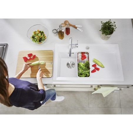 Kuchyňský dřez Blanco Zenar 45 S Bílá soft, pravý, s excentrem