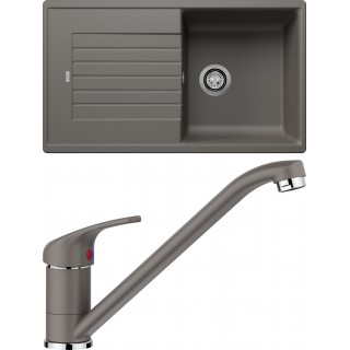Set Blanco 10-A 25 (dřez Zia 5 S Šedá vulkán + baterie Daras Šedá vulkán)