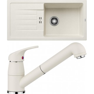 Set Blanco 11-B 25 (dřez Favum XL 6 S Bílá soft + baterie Daras-S Bílá soft)