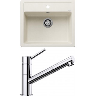 Set Blanco 07-D 25 (dřez Legra 6 Bílá soft + baterie Kano-S Chrom)