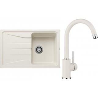 Set Blanco 08-B 25 (dřez Sona 45 S Bílá soft + baterie Mida Bílá soft)