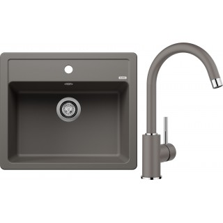 Set Blanco 07-C 25 (dřez Legra 6 Šedá vulkán + baterie Mida Šedá vulkán)