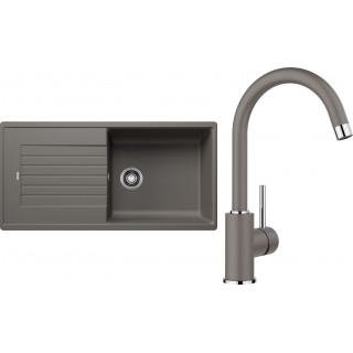 Set Blanco 12-D 25 (dřez Zia XL 6 S Šedá vulkán + baterie Mida Šedá vulkán)
