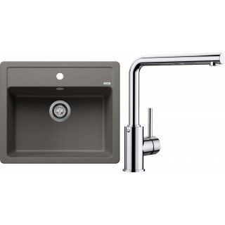 Set Blanco 07-A 25 (dřez Legra 6 Šedá vulkán + baterie Mila Chrom)