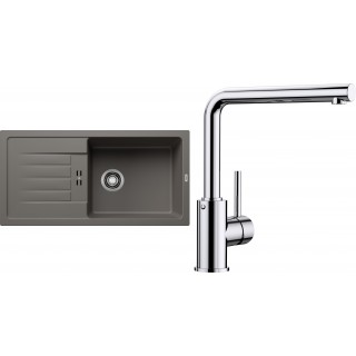 Set Blanco 11-C 25 (dřez Favum XL 6 S Šedá vulkán + baterie Mila Chrom)