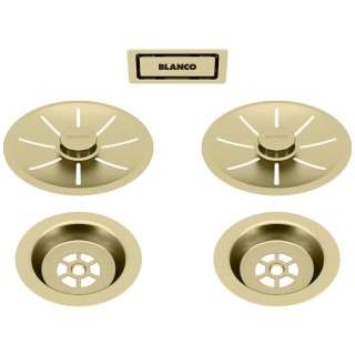 Sada komponent Blanco InFino v provedení Saténově zlatá, pro dvou dřez