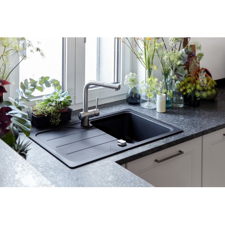 Kuchyňský dřez Schock Formhaus D-100S Onyx, spodní montáž Kuchyňský dřez Schock Formhaus D-100S Onyx, spodní montáž