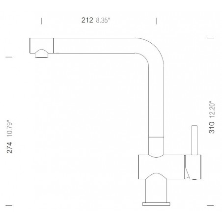 Kuchyňská baterie Schock Epos Magma, beztlaková