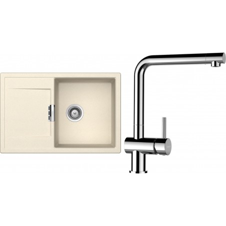 Set Schock S7-8 (dřez Mono D-100 Magnolia + baterie Epos Chrom)