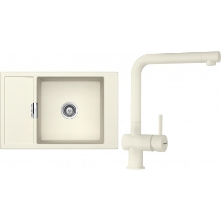 Set Schock S5-1 (dřez Mono D-100XS Magnolia + baterie Epos Magnolia, beztlaková)