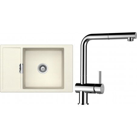 Set Schock S5-9 (dřez Mono D-100XS Magnolia + baterie Epos.120 Chrom)