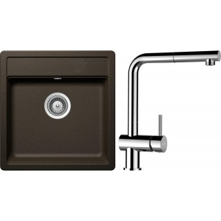 Set Schock S11-9 (dřez Mono N-100S Bronze + baterie Epos.120 Chrom)