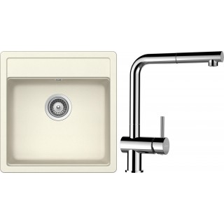 Set Schock S10-13 (dřez Mono N-100S Magnolia + baterie Epos.120 Chrom)