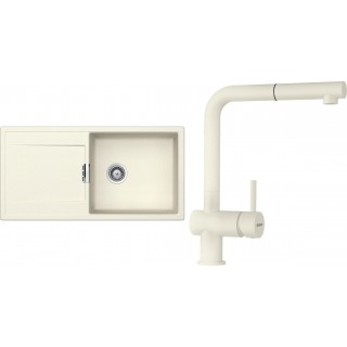 Set Schock S8-2 (dřez Mono D-100L Magnolia + baterie Epos.120 Magnolia)