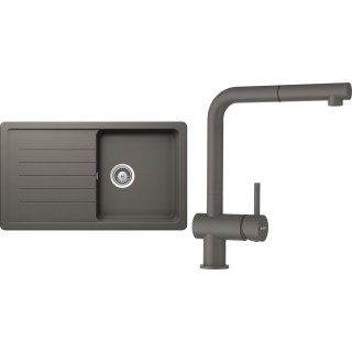 Set Schock S2-2 (dřez Toledo D-100 Silverstone + baterie Epos.120 Silverstone)