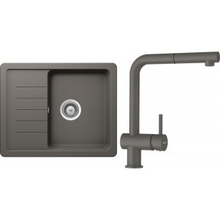 Set Schock S1-2 (dřez Toledo D-100XS Silverstone + baterie Epos.120 Silverstone)