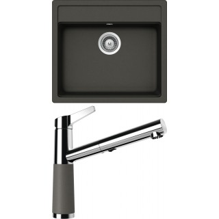 Set Schock S21-7 (dřez Nemo N-100 Asphalt + baterie SC-510.120 Asphalt)