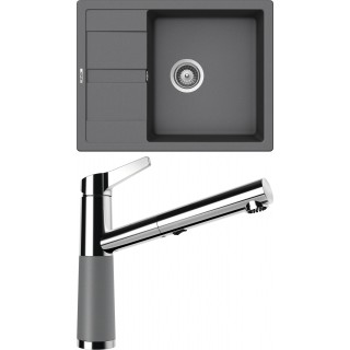 Set Schock S17-7 (dřez Manhattan D-100 Croma + baterie SC-510.120 Croma)