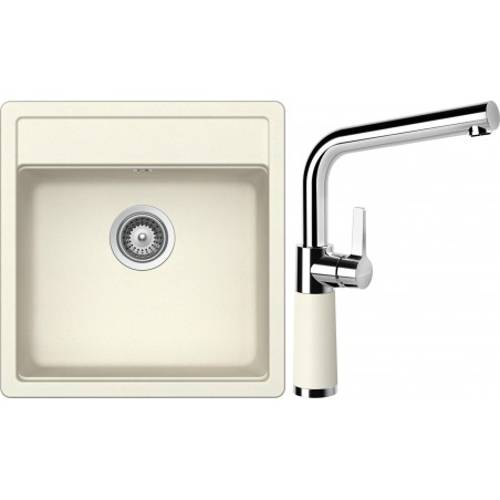 Set Schock S11-6 (dřez Mono N-100S Magnolia + baterie SC-540 Magnolia)