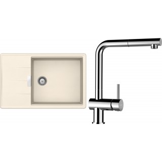 Set Schock S17-13 (dřez Tia D-100LS Magnolia + baterie Epos.120 Chrom)