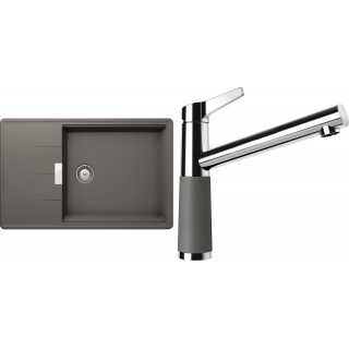 Set Schock S14-4 (dřez Tia D-100LS Silverstone + baterie SC-510 Silverstone)