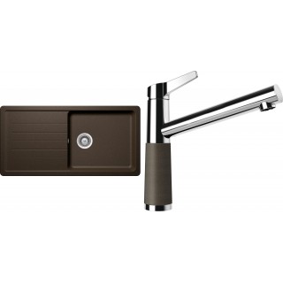 Set Schock S3-4 (dřez Toledo D-100L Bronze + baterie SC-510 Bronze)