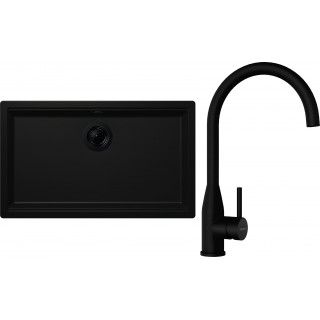 Set Schock S29-1 (dřez Kiruna N-100XL Night + baterie Kavus Puro + komponenty Puro)