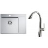 Set Alveus (dřez Quarto 20 + baterie Slovarm ES.3508.G Kartáčovaná ocel)