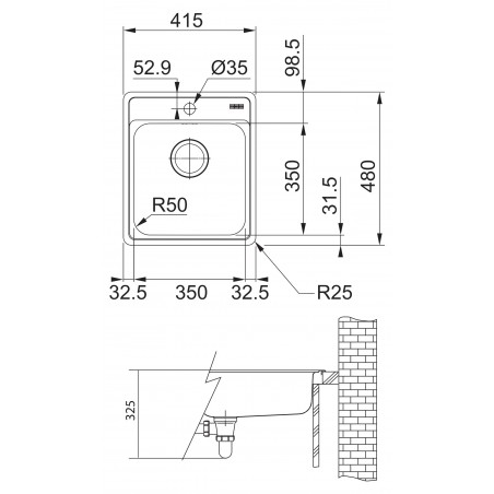 Kuchyňský dřez Franke Bell BCX 610-42 Kuchyňský dřez Franke Bell BCX 610-42