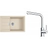 Set Franke T116BE (dřez S2D 611-78 XL Béžová + baterie FS 3230.031 LINA SMART Chrom)