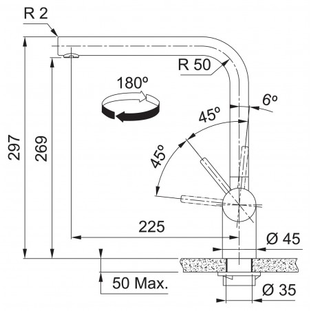 Kuchyňská baterie Franke FC 3834.504 ATLAS NEO Celonerez zlatá, PVD