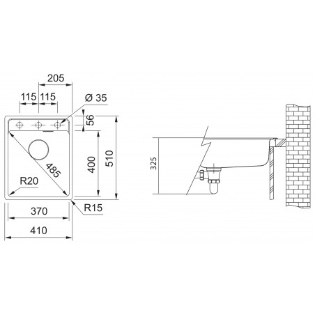 Kuchyňský dřez Franke Maris MRG 610-37 RTL Sahara
