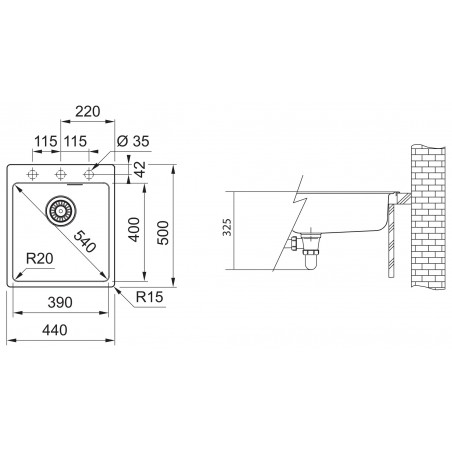 Kuchyňský dřez Franke Maris MRG 610-39 FTL Bílá-led