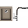 Set Sinks (dřez Cube 410 Truffle 54 + baterie Enigma S Truffle 54)