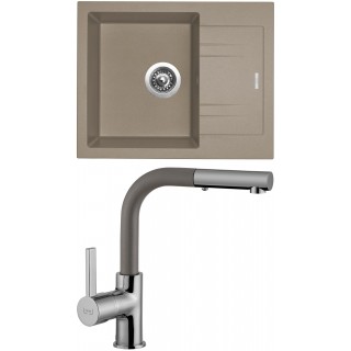 Set Sinks (dřez Linea 600 Truffle 54 + baterie Enigma S Truffle 54)