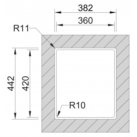 Kuchyňský dřez Sinks Box 380 FI 1,0 mm