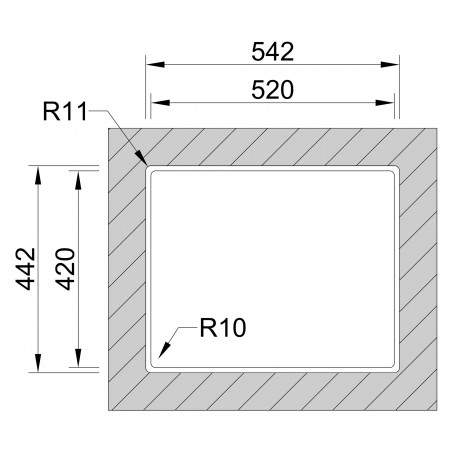 Kuchyňský dřez Sinks Box 540 FI 1,0 mm