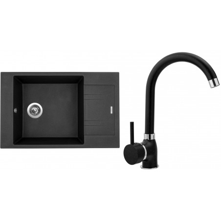 Set Sinks (dřez Vario 780 Granblack 30 + baterie Polo Granblack 30)