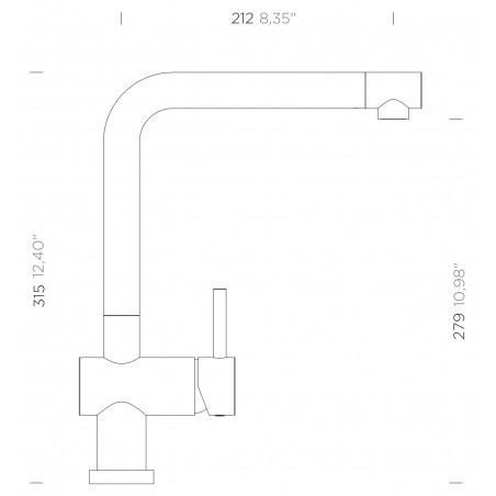 Kuchyňská baterie Schock Epos W Chrom, beztlaková