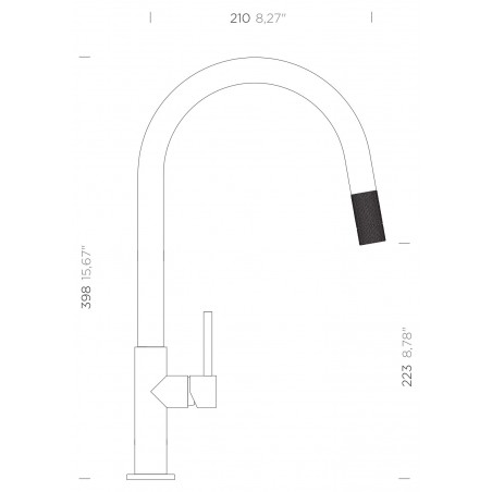 Kuchyňská baterie Schock Talia.120 Černá
