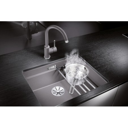 Kuchyňský dřez Blanco Etagon 500-U Šedá vulkán, bez příslušenství, s pojezdy
