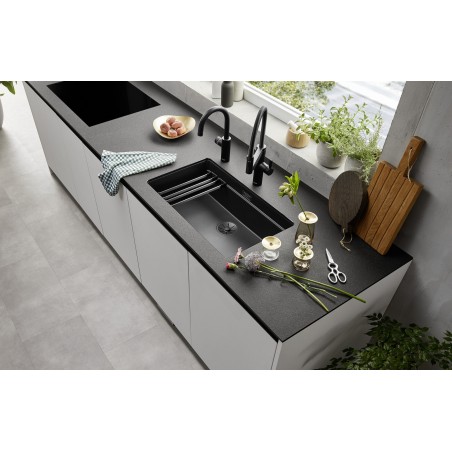 Kuchyňský dřez Blanco Etagon 700-U Antracit, bez příslušenství, s pojezdy